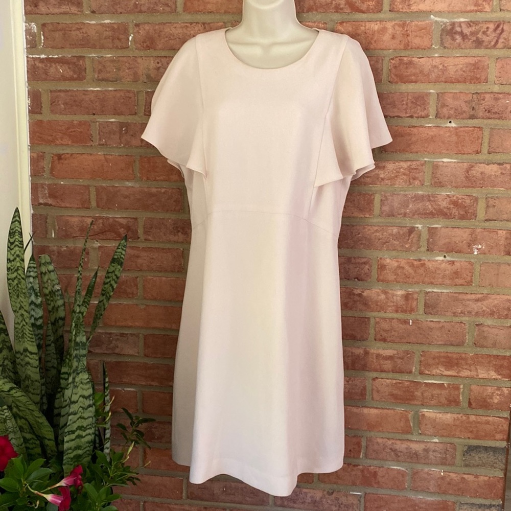 Club Monaco Cream Short Sleeve Dress Size 12